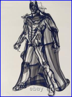 American Contemporary Superhero Smoke Poster of Batman 19X 15