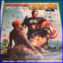 Arthur Suydam Marvel Zombies Comicon Poster Signed w Original Hulk Sketch 2007