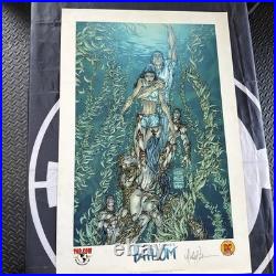 AutographedFATHOM Poster, Michael Turner, 18x27.5, 2000 Top Cow Dynamic Forces