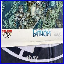 AutographedFATHOM Poster, Michael Turner, 18x27.5, 2000 Top Cow Dynamic Forces