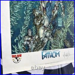 AutographedFATHOM Poster, Michael Turner, 18x27.5, 2000 Top Cow Dynamic Forces