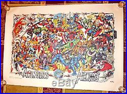 Avengers 1994 Marvel Limited AUTOGRAPHED George Perez Lithograph VERY RARE
