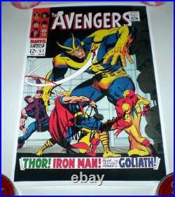 Avengers #51 NM/MT 1992 Marvel 11 X 17 Poster HAND-SIGNED by JOHN BUSCEMA