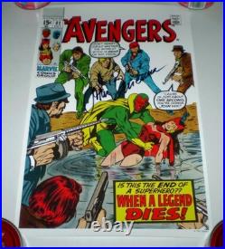 Avengers #81 NM/MT 1992 Marvel 11 X 17 Poster HAND-SIGNED by JOHN BUSCEMA