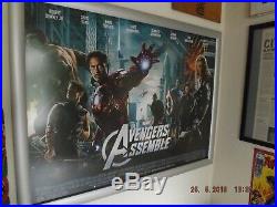 Avengers Assemble Original 2 Sided Uk Quad Signed Stan Lee Comic Con 2012