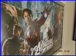 Avengers Assemble Original 2 Sided Uk Quad Signed Stan Lee Comic Con 2012