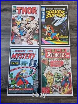 Avengers Thor Marvel Comics LOT of 4 17.5 by 11.5 Laminated Comics Art Sign