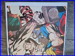 Avengers Thor Marvel Comics LOT of 4 17.5 by 11.5 Laminated Comics Art Sign