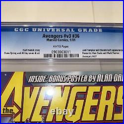 Avengers #v3 #36 Marvel Comics, 1/01 CGC 9.8 Bloodwraith App. Bonus Poster