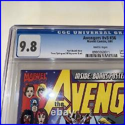 Avengers #v3 #36 Marvel Comics, 1/01 CGC 9.8 Bloodwraith App. Bonus Poster