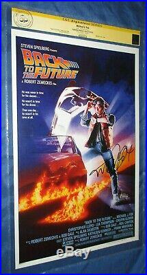 BACK TO THE FUTURE CGC SS Signed Movie Poster by Michael J Fox MARTY MCFLY