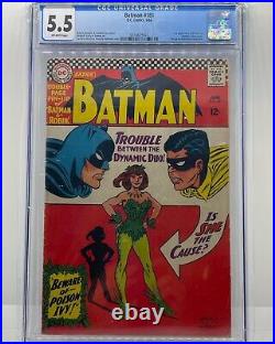BATMAN 181 CGC 5.5 OWithW Fine 1966 1st APPEARANCE POISON IVY With POSTER SILVER KEY