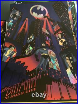 BATMAN ANIMATED FOIL RAID71 ROGUES GALLERY DC COMICS Poster Print Mondo