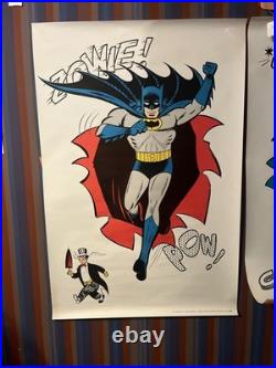 BATMAN ROBIN NATIONAL PERIODICAL PUBLICATIONS poster set x 2 1966 20x40.5 RARE BATMAN ROBIN NATIONAL PERIODICAL PUBLICATIONS poster set x 2 1966 20x40.5 RARE