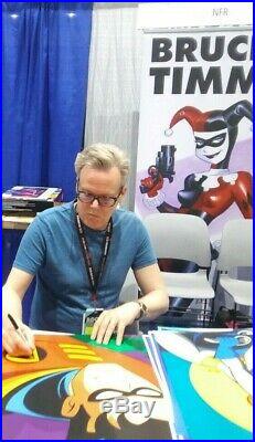 BATMAN THE ANIMATED SERIES BRUCE TIMM SIGNED WB VINTAGE ART HARLEY QUINN IVY 90s