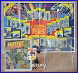 BATTLE ACTION FORCE COMIC WITH FREE GIFT FIGURE AND POSTER + 14th JULY 1984 RARE