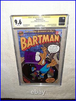 Bartman #1 Bongo Comics CGC SS 9.6 with poster Signed Bill Morrison & Phil Ortiz