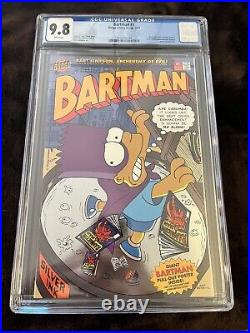Bartman #1 Bongo Group, 1993 Silver Foil Cover with Bartman Poster CGC 9.8