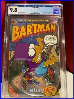 Bartman #1 CGC 9.8 1st Bartman Issue, Rare Complete with Foil Cover, and Poster
