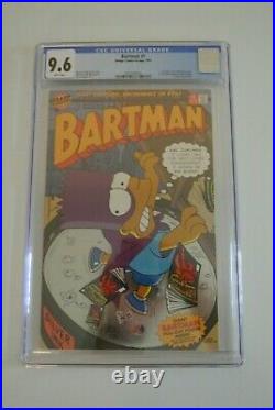 Bartman #1 Comic CGC 9.6 Bongo Comics 1993 Silver Foil Cover with Poster
