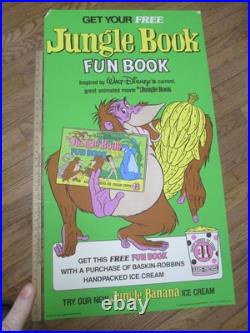 Baskin Robbins ice cream 1978 JUNGLE BOOK Disney comic book store display sign C Baskin Robbins ice cream 1978 JUNGLE BOOK Disney comic book store display sign C