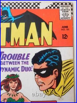 Batman #181 1966 1st App Poison Ivy With Poster Silver Age DC Comics