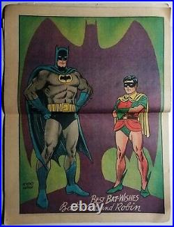 Batman #181 1st Poison Ivy Appearance 1966 Low Grade Centerfold Poster Intact
