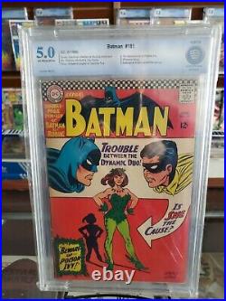 Batman 181 CBCS NOT CGC 5.0 OWithW 1st Poison Ivy! MEGA KEY 1966 with Poster