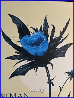 Batman Begins Movie Poster Art Print SDCC blue Himalayan poppy flower mondo