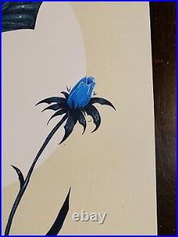 Batman Begins Movie Poster Art Print SDCC blue Himalayan poppy flower mondo