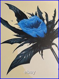 Batman Begins Movie Poster Art Print SDCC blue Himalayan poppy flower mondo