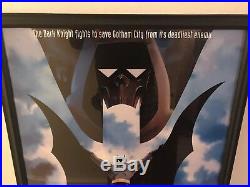Batman COA Signed Bob Kane Mask Of The Phantasm Movie Poster Framed dc comic