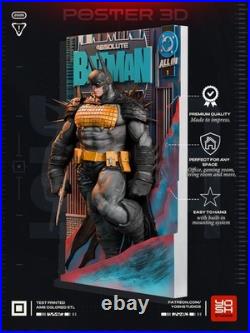 Batman DC Comics mini poster model kit unassembled full color 3mf 9in. X 13 in