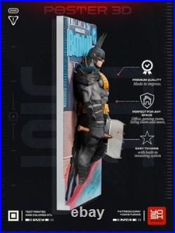 Batman DC Comics mini poster model kit unassembled full color 3mf 9in. X 13 in