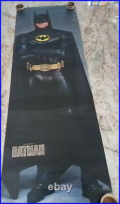 Batman Original 26 X 72 Michael Keaton 1989 Door Poster Htf Nm- Batman Movie 1