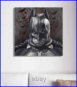 Batman Print on Canvas, Comic Book art, Wall Decor, Personalized Gift Batman Print on Canvas, Comic Book art, Wall Decor, Personalized Gift