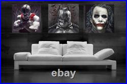 Batman Print on Canvas, Comic Book art, Wall Decor, Personalized Gift Batman Print on Canvas, Comic Book art, Wall Decor, Personalized Gift