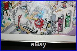 Batman'Secrets of the Batcave' Framed Print A/P 1995 Signed by Dick Sprang