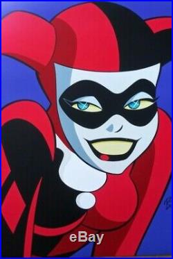 Batman The Animated Series Bruce Timm Signed Wb Vintage Art Harley Quinn 90s