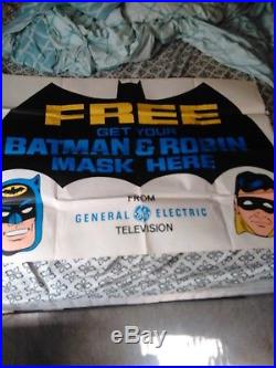 Batman&robin general electrics promo1966 poster 4 ft x32 very rare piece