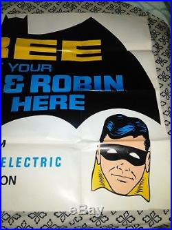 Batman&robin general electrics promo1966 poster 4 ft x32 very rare piece