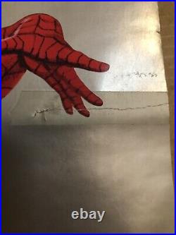 Beat up 1982 Spider-Man Parker Brothers Video Game Cartridge Poster 36x23