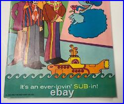 Beatles Yellow Submarine Comic Book With Poster Attached 1968 Gold Key Free S/h