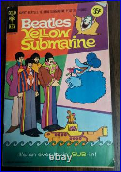 Beatles Yellow Submarine Gold Key Comic Book 1968 with Poster Intact