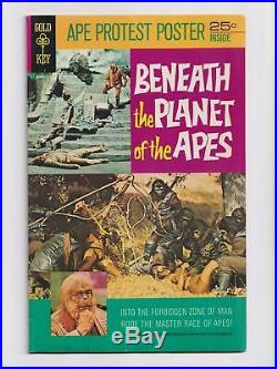 Beneath the Planet of the Apes Gold Key Comic Book Includes Poster 1970 FN/VF