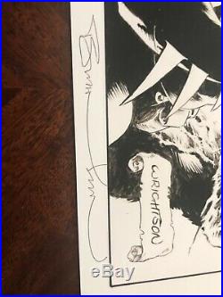 Bernie Wrightson SIGNED DC Comics Art Print Batman VS Swamp Thing