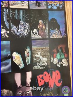 Bone by Jeff Smith Signed Poster RARE 2003 cartoon Books? Omnibus? Run