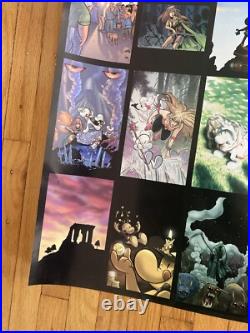 Bone by Jeff Smith Signed Poster RARE 2003 cartoon Books? Omnibus? Run