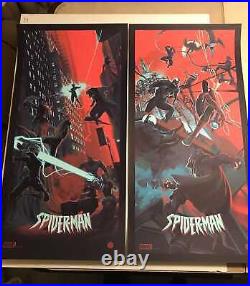 Bottleneck Gallery Spider-Man Land & Air Variant Print Juan Ramos Mondo poster