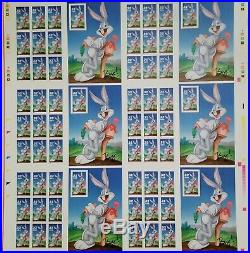 Bugs Bunny 6 pane poster stamps first day memorabilia1997 Envelope comic book++